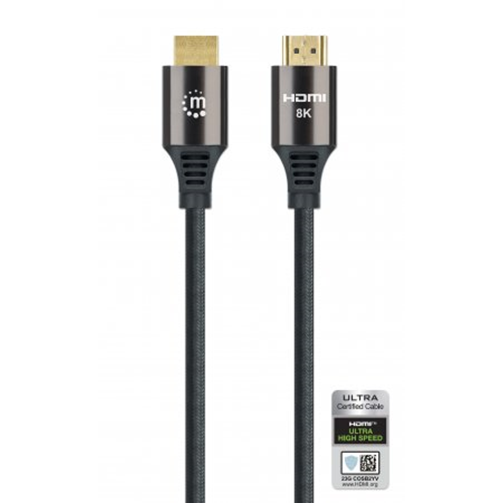 8K@60Hz Certified Ultra High Speed HDMI Cable with Ethernet Black, 2 (L) x 0.024 (W) x 0.01 (H) [m]