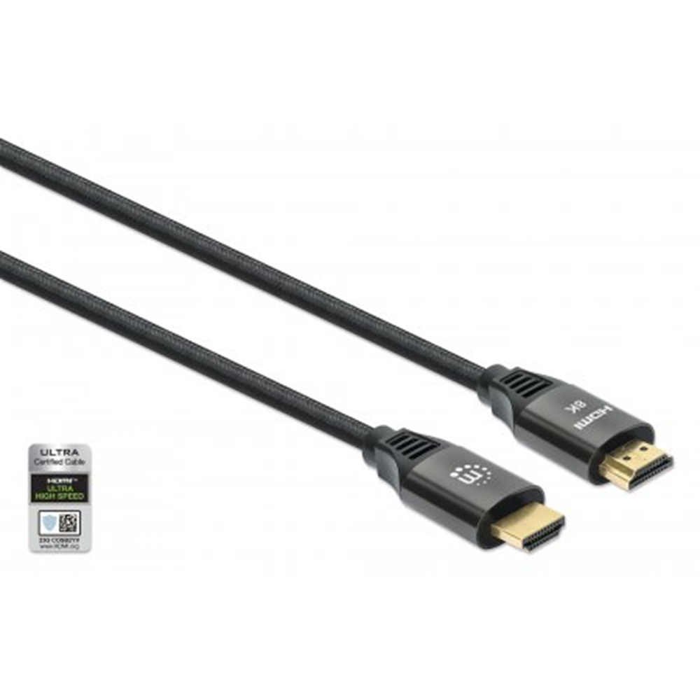 8K@60Hz Certified Ultra High Speed HDMI Cable with Ethernet Black, 2 (L) x 0.024 (W) x 0.01 (H) [m]