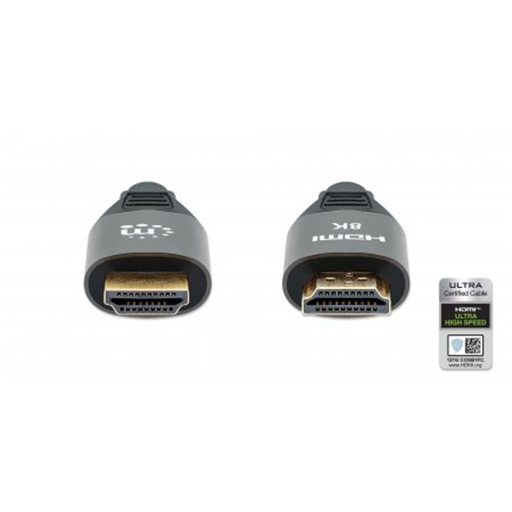 8K@60Hz Certified Ultra High Speed HDMI Cable with Ethernet Black, 3 (L) x 0.02 (W) x 0.01 (H) [m]