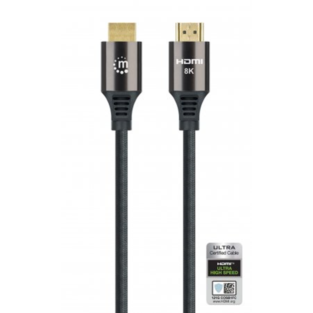 8K@60Hz Certified Ultra High Speed HDMI Cable with Ethernet Black, 3 (L) x 0.02 (W) x 0.01 (H) [m]
