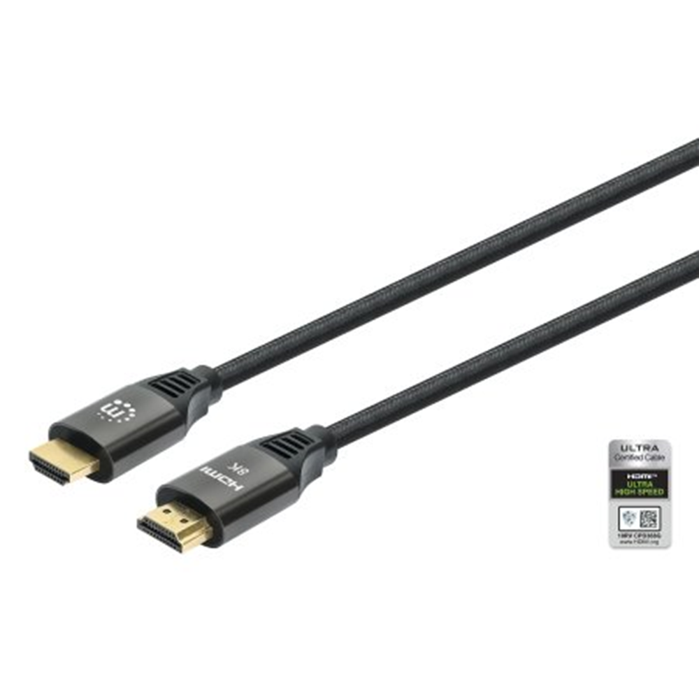 8K@60Hz Certified Ultra High Speed HDMI Cable with Ethernet, 3 m (10 ft.), HDMI Male to Male, Supports 4K@120Hz, 48G, Dynamic HDR, HEC, eARC, Gold-pla