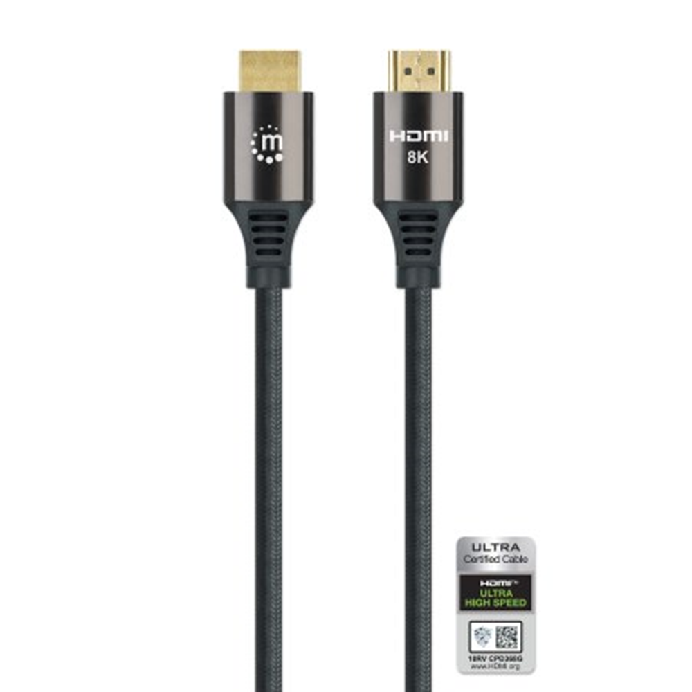 8K@60Hz Certified Ultra High Speed HDMI Cable with Ethernet, 3 m (10 ft.), HDMI Male to Male, Supports 4K@120Hz, 48G, Dynamic HDR, HEC, eARC, Gold-pla