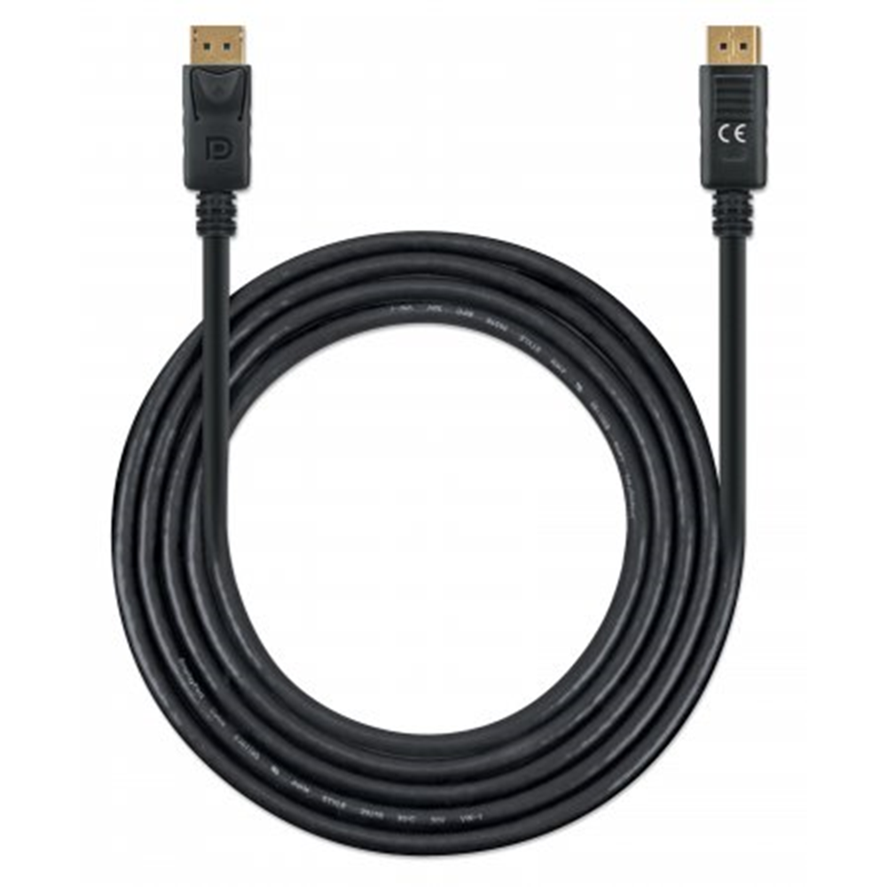 8K@60Hz DisplayPort 1.4 Cable, DisplayPort Male to Male, 2 m (7 ft.), Supports 4K@144Hz, HDR, Gold-plated Contacts, PVC Jacket with Latches, Black