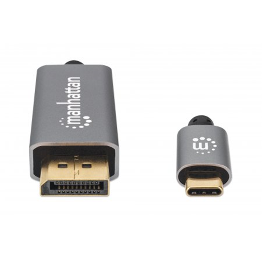 8K@60Hz USB-C to DisplayPort 1.4 Adapter Cable Black, 2000 (L) x 20 (W) x 10 (H) [mm]