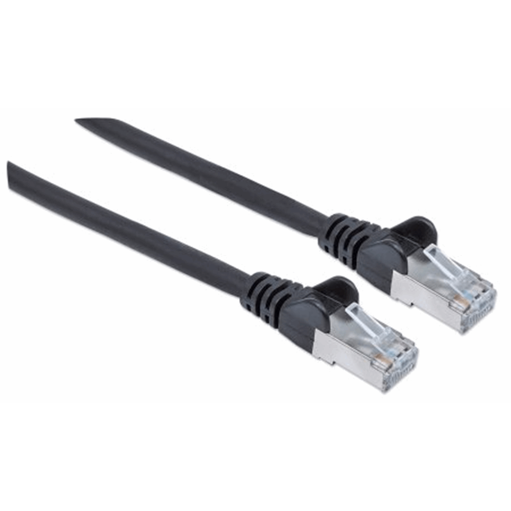 CAT6a S/FTP Network Cable Black, 0.5 m