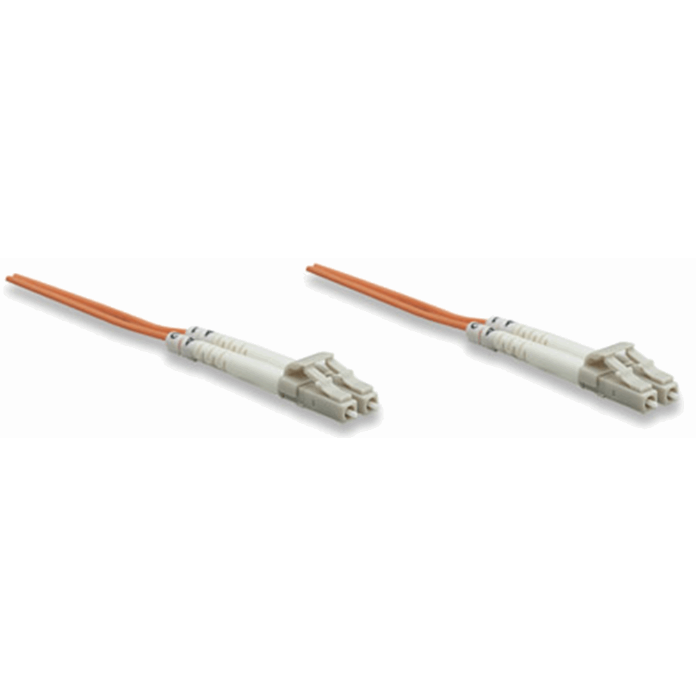 Fiber Optic Patch Cable, Duplex, Multimode, LC/LC, 50/125 µm, OM2, 20.0 m (66.0 ft.), Orange