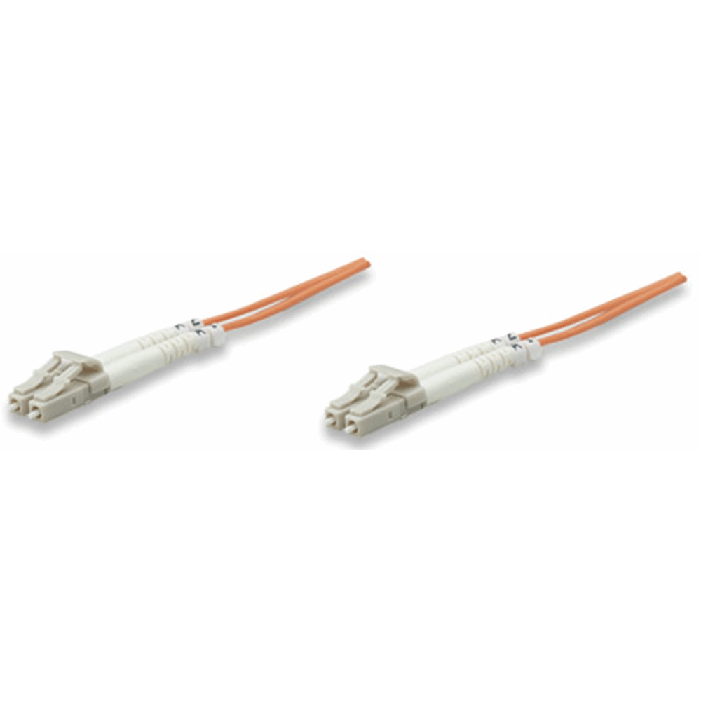 Fiber Optic Patch Cable, Duplex, Multimode, LC/LC, 50/125 µm, OM2, 3.0 m (10.0 ft.), Orange