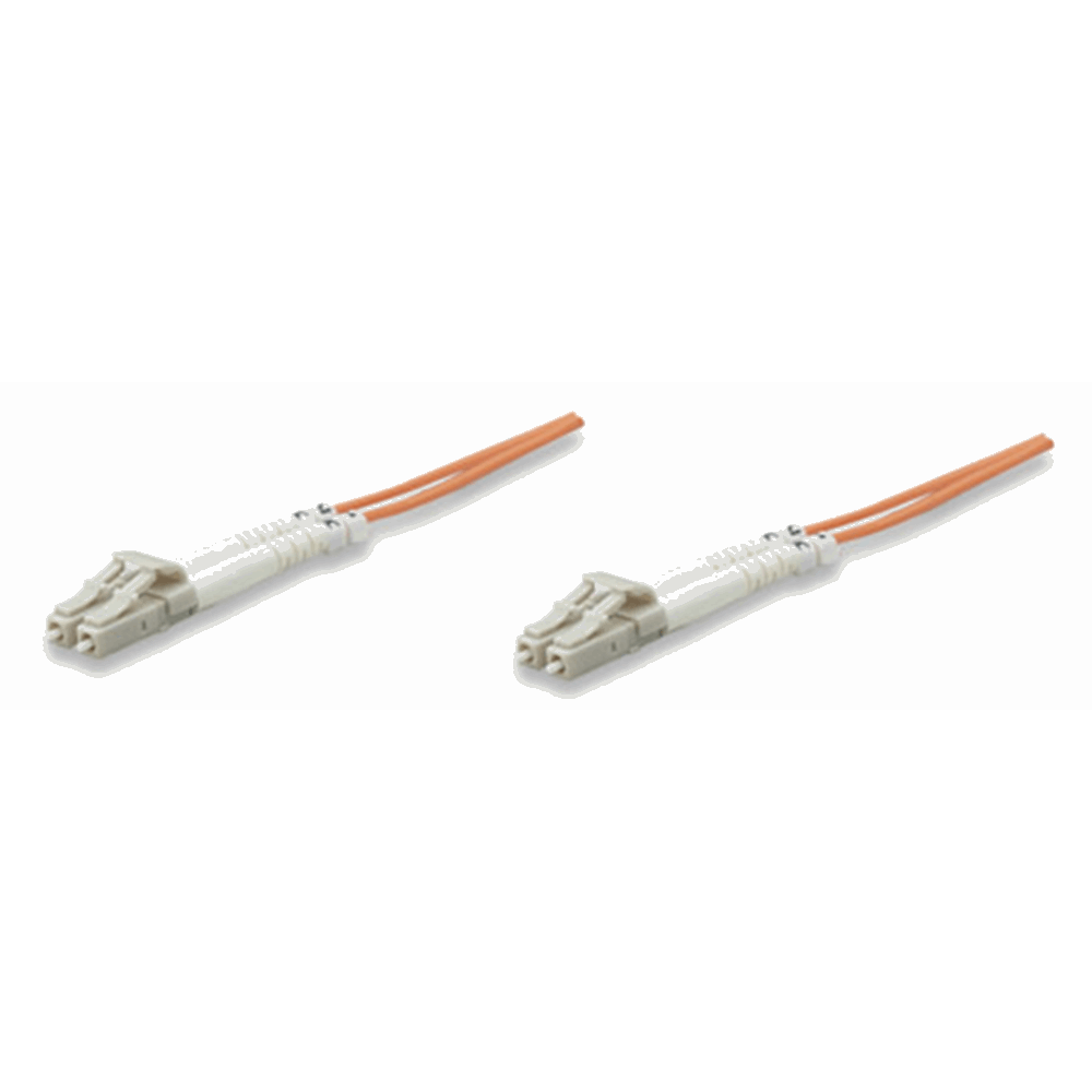 Fiber Optic Patch Cable, Duplex, Multimode, LC/LC, 62.5/125 µm, OM1, 20.0 m (66.0 ft.), Orange