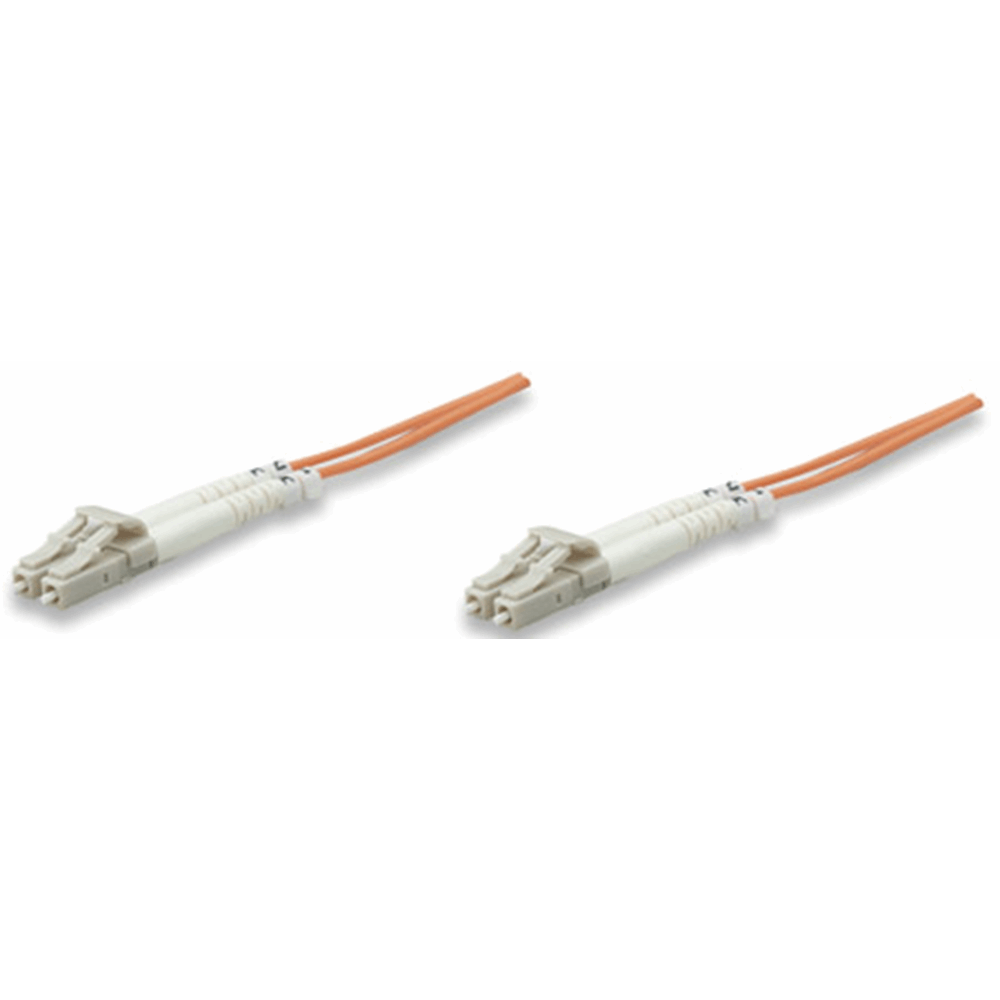 Fiber Optic Patch Cable, Duplex, Multimode, LC/LC, 62.5/125 µm, OM1, 1.0 m (3.0 ft.), Orange