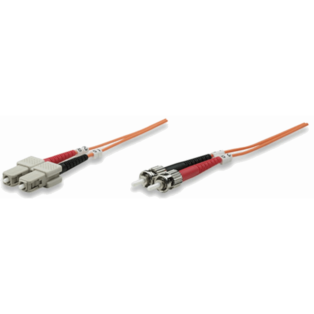 Fiber Optic Patch Cable, Duplex, Multimode Orange, 2 m