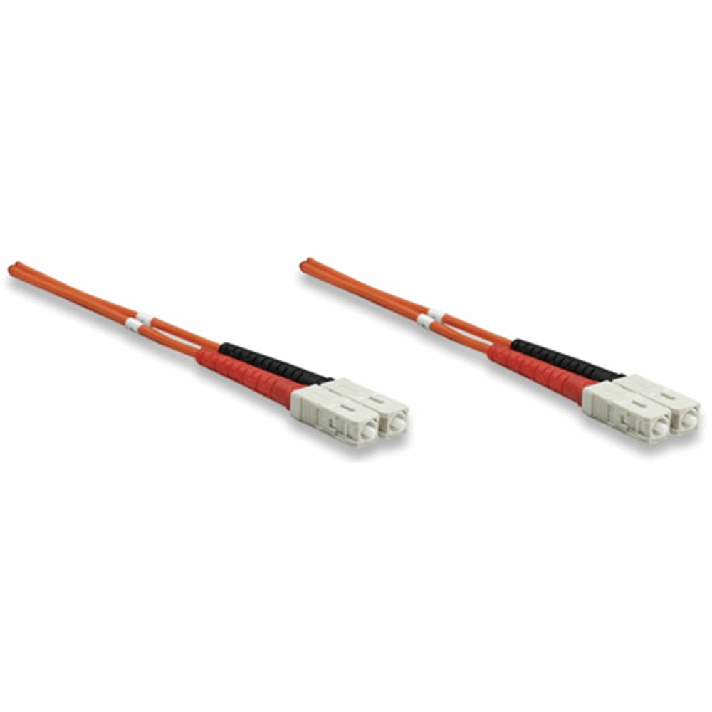 Fiber Optic Patch Cable, Duplex, Multimode, SC/SC, 50/125 µm, OM2, 1.0 m (3.0 ft.), Orange