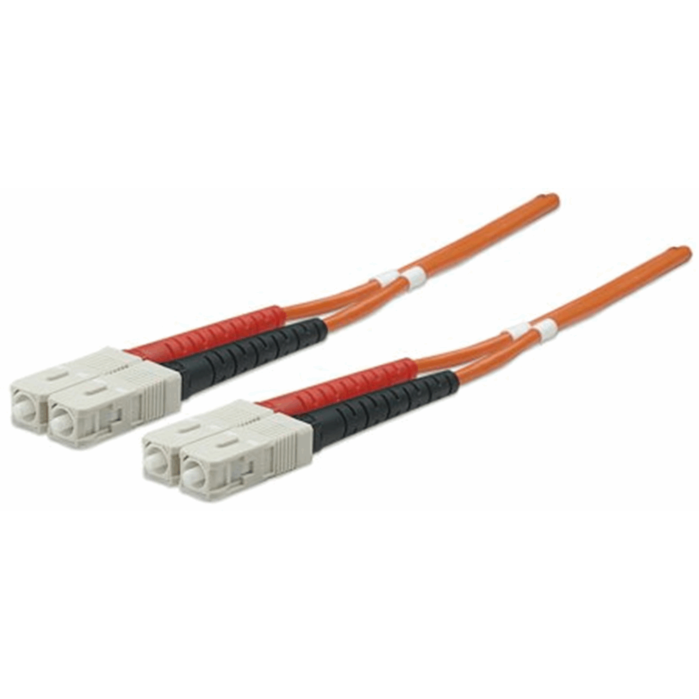 Fiber Optic Patch Cable, Duplex, Multimode, SC/SC, 50/125 µm, OM2, 20.0 m (66.0 ft.), Orange