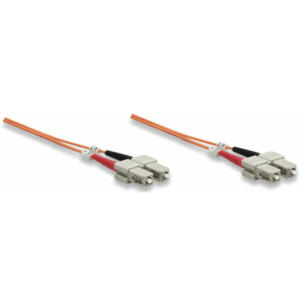Fiber Optic Patch Cable, Duplex, Multimode, SC/SC, 62.5/125 µm, OM1, 10.0 m (33.0 ft.), Orange