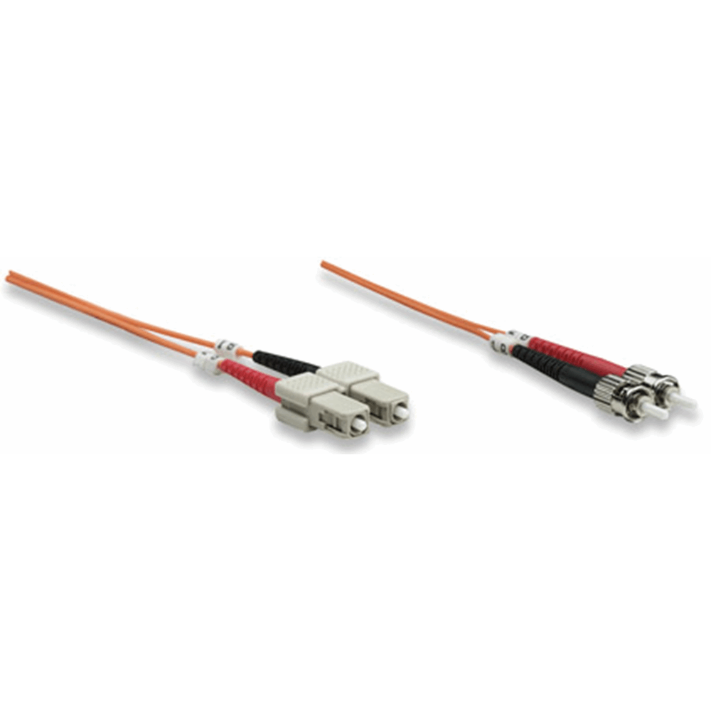 Fiber Optic Patch Cable, Duplex, Multimode, ST/SC, 50/125 µm, OM2, 10.0 m (33.0 ft.), Orange