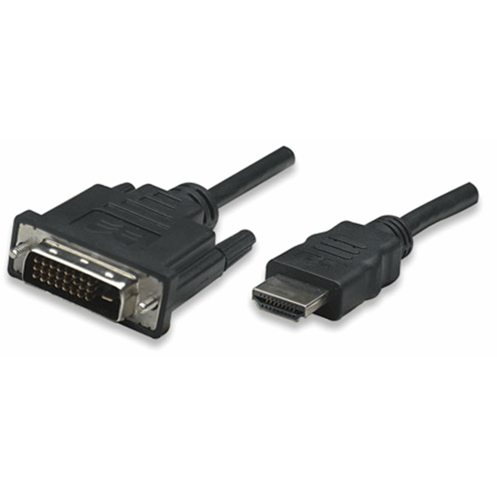 HDMI to DVI-D Cable Black, 1 (L) x 0.036 (W) x 0.015 (H) [m]