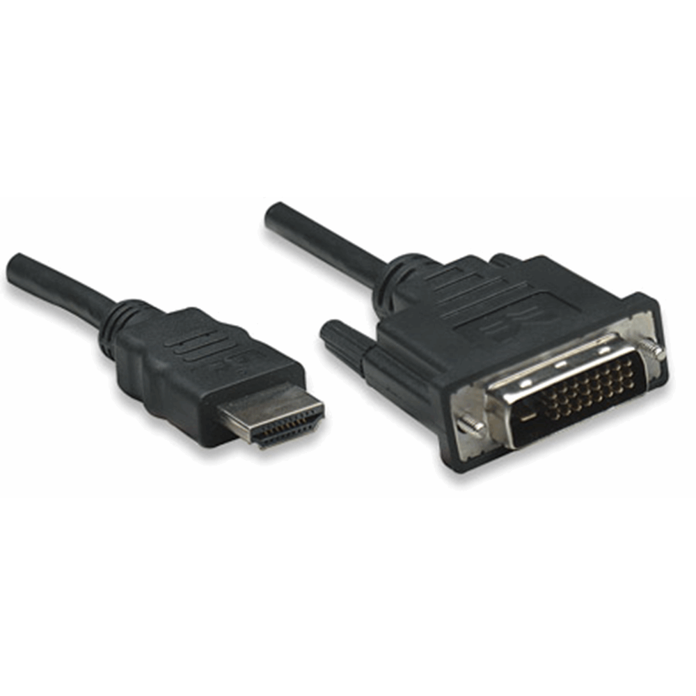 HDMI to DVI-D Cable Black, 1 (L) x 0.036 (W) x 0.015 (H) [m]