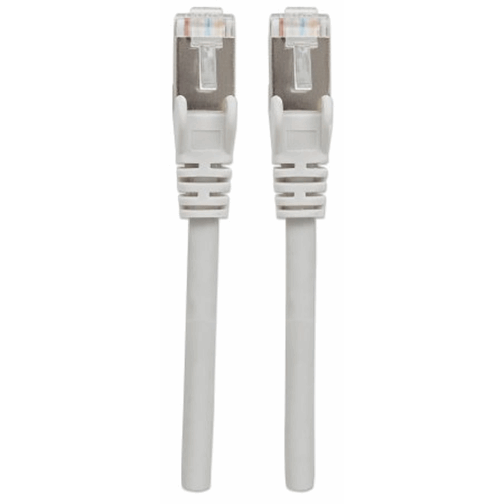 High Performance Network Cable, S/FTP 26 AWG, CAT7 Raw Cable, CAT6a Modular plugs, 1.5 m, Gray