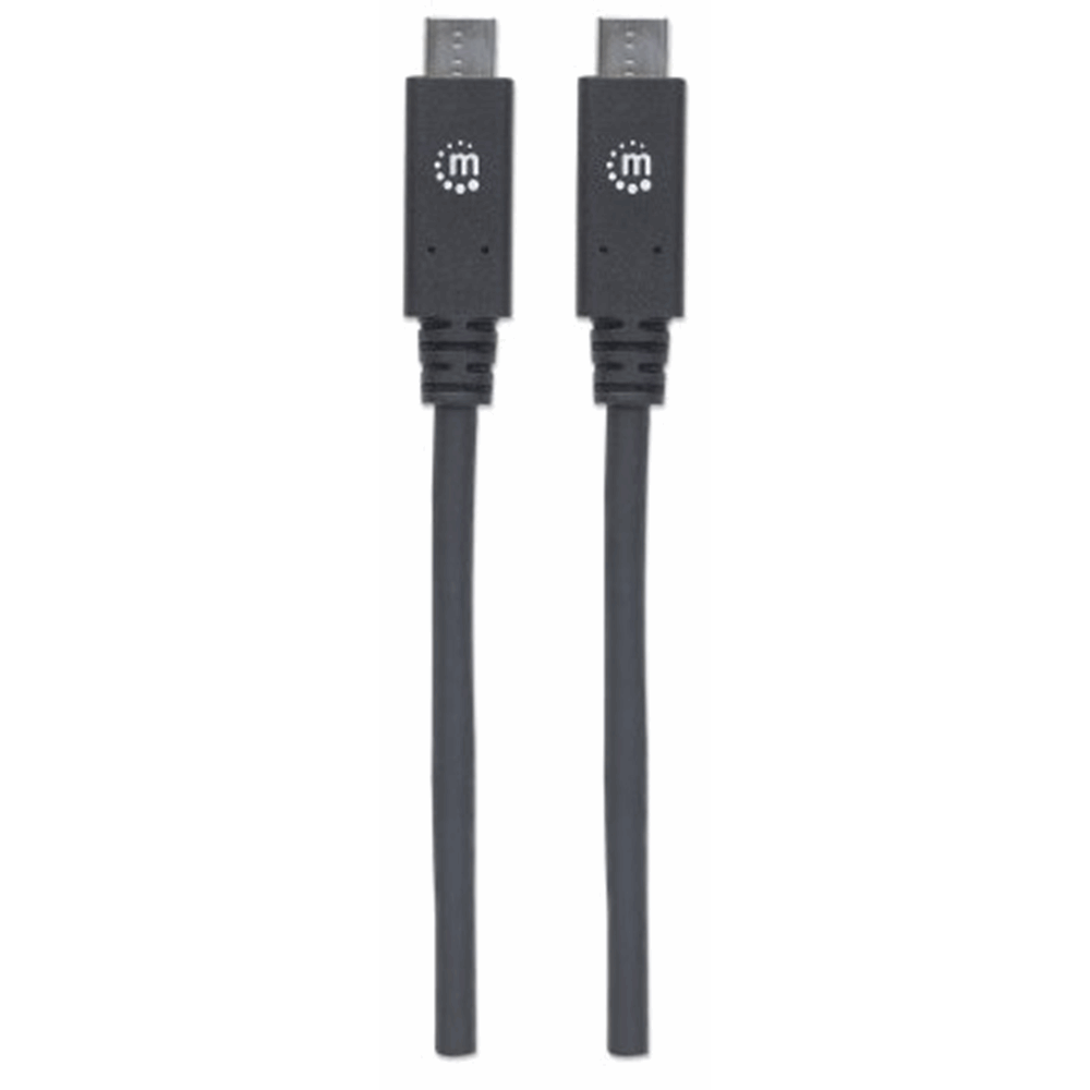 USB 3.2 Gen 2 Type-C Device Cable, USB-C Male to USB-C Male, 1 m (3 ft.), SuperSpeed+ USB, 10 Gbps, 100 W / 5 A, 4K@60Hz, Black