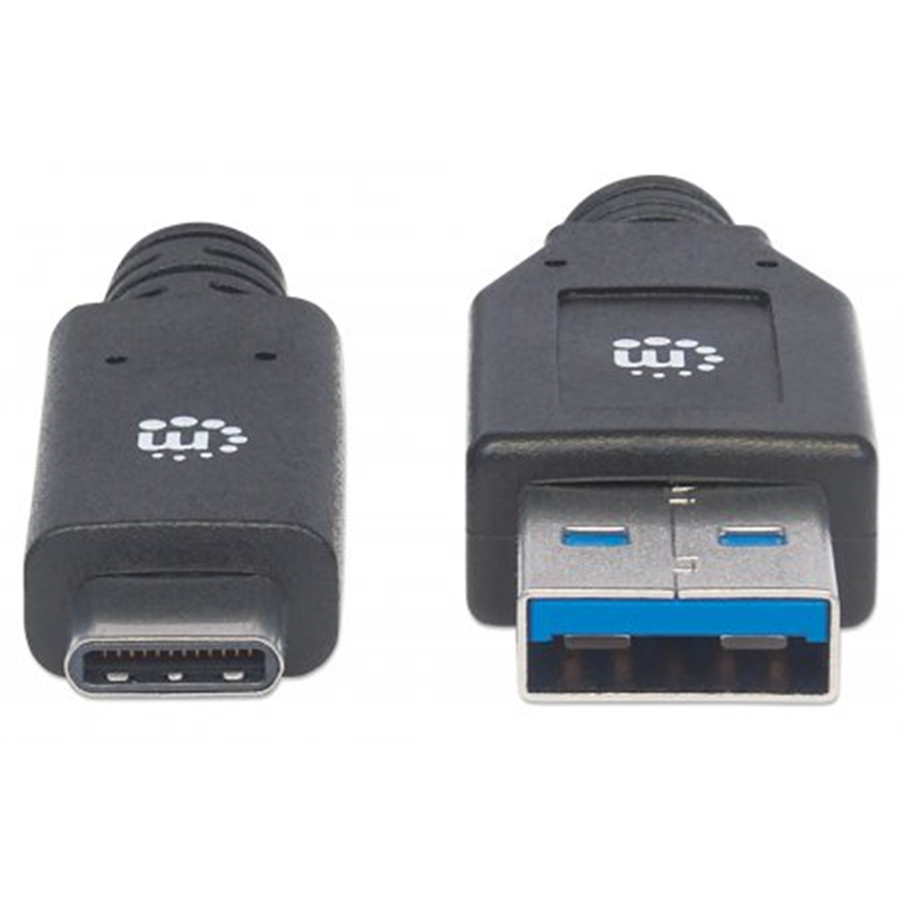 USB 3.0 Type-A to Type-C Device Cable Black, 3000 (L) x 16 (W) x 8 (H) [mm]