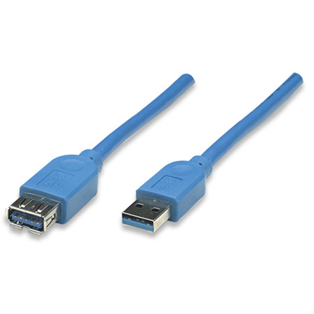 USB 3.0 Type-A Extension Cable Blue, 3 m