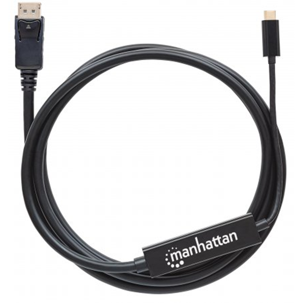 USB-C to DisplayPort Adapter Cable Black, 2000 (L) x 20 (W) x 10 (H) [mm]