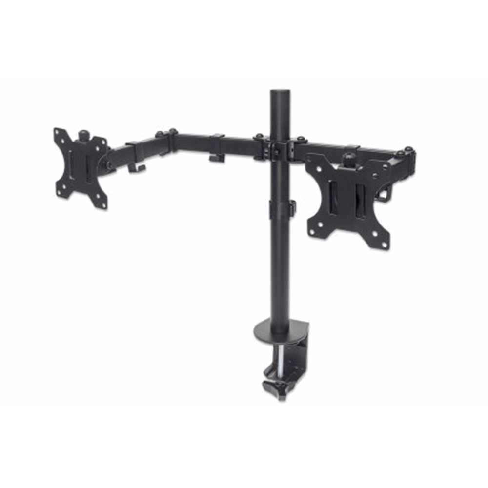 Universal Dual Monitor Mount with Double-Link Swing Arms