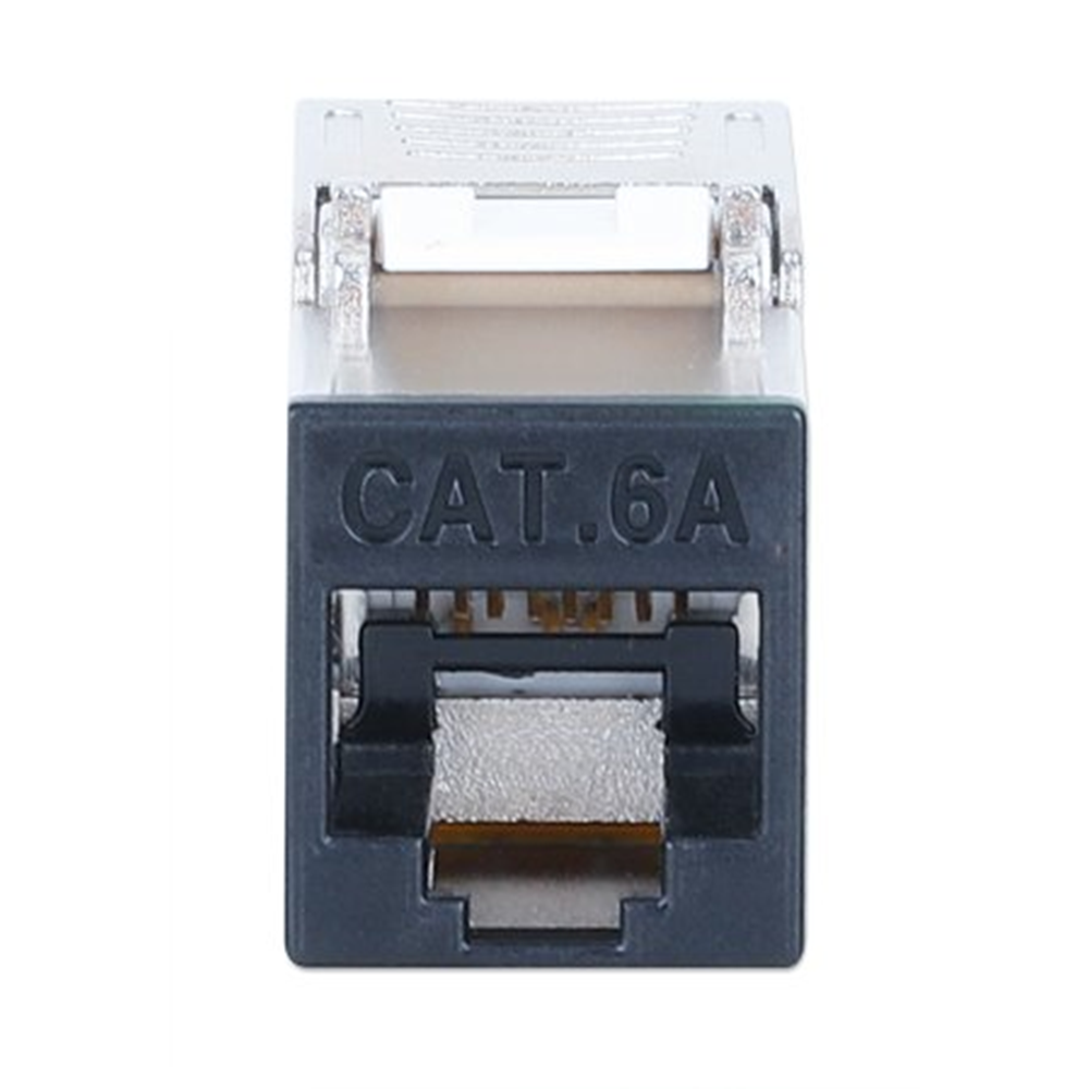 Cat6a 10G Shielded Toolless Slim Keystone Jack, Black