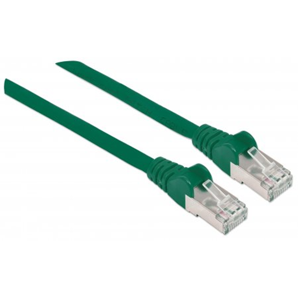 CAT6a S/FTP Network Cable Green, 1 m