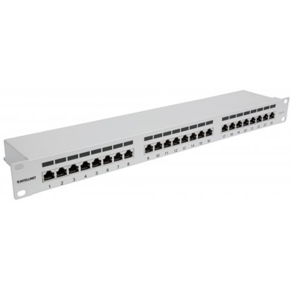 Cat6a Shielded Patch Panel Gray