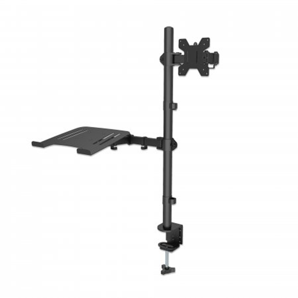 Desktop Combo Mount with Monitor Arm and Laptop Stand
