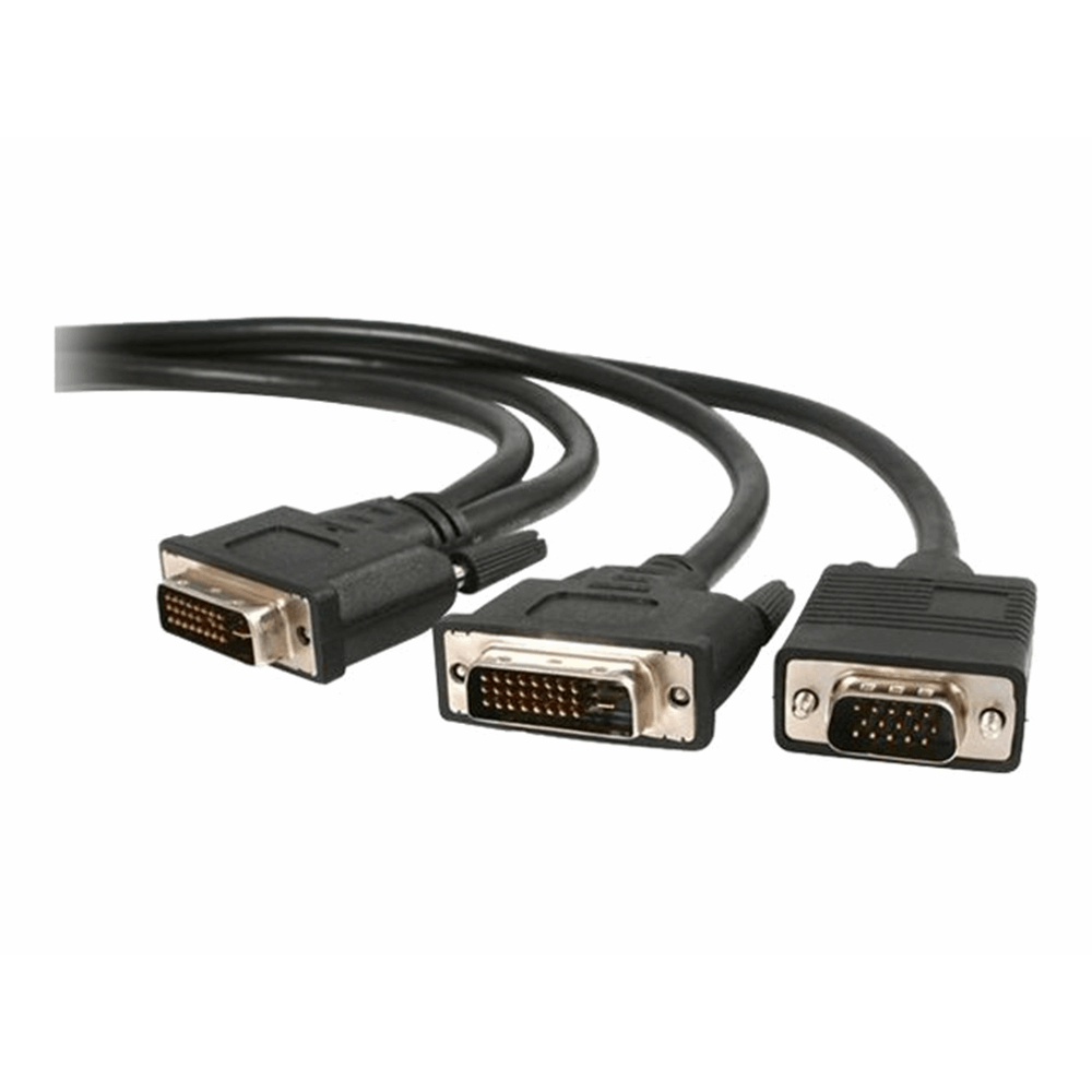         StarTech 1,8m DVI-I to DVI-D and HD15 VGA Video Splitter Cable M/M