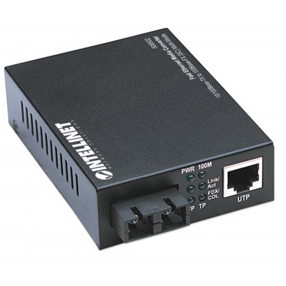 Fast Ethernet Media Converter, 10/100Base-TX to 100Base-FX (SC) Multi-Mode, 2 km (1.24 mi)