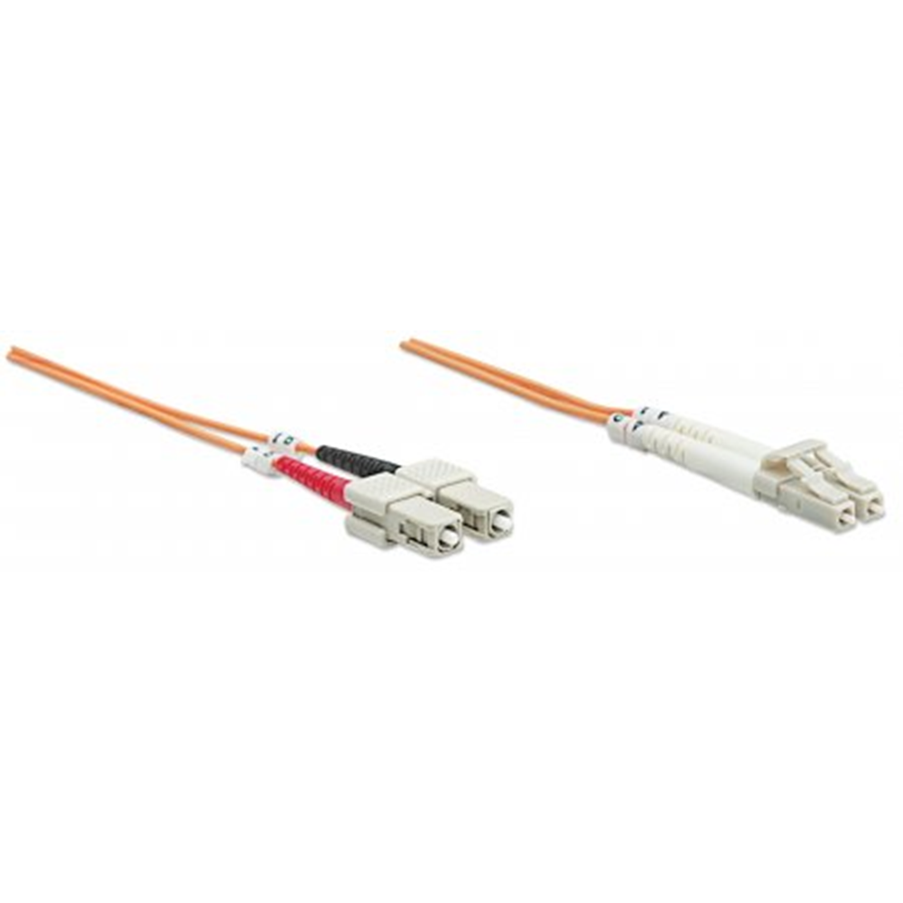 Fiber Optic Patch Cable, Duplex, Multimode, LC/SC, 50/125 µm, OM2, 10.0 m (33.0 ft.), Orange