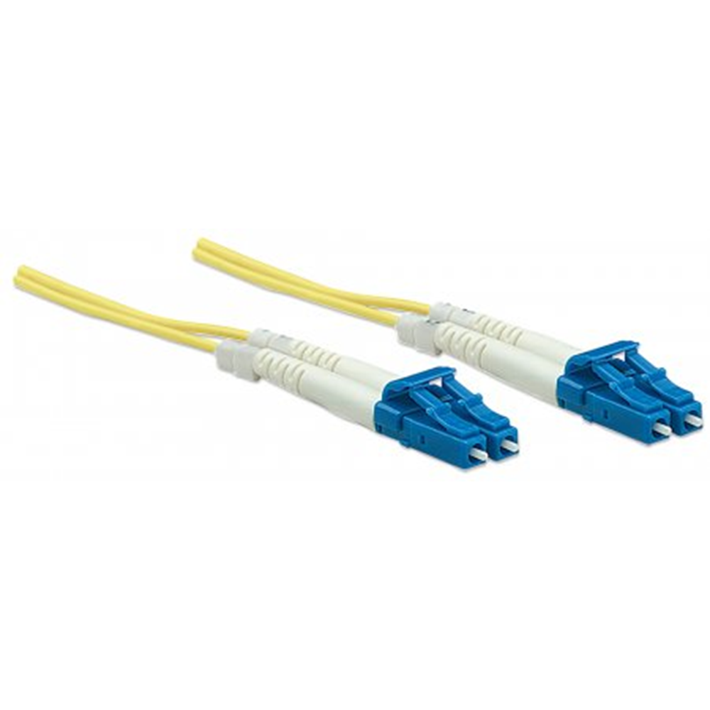 Fiber Optic Patch Cable, Duplex, Single-Mode, LC/LC, 9/125 µm, OS2, 2.0 m (7.0 ft.), Yellow