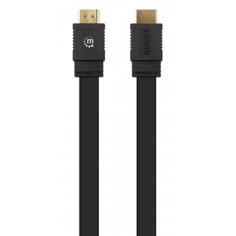 Flat High Speed HDMI Cable with Ethernet Black, 1 (L) x 0.013 (W) x 0.003 (H) [m]
