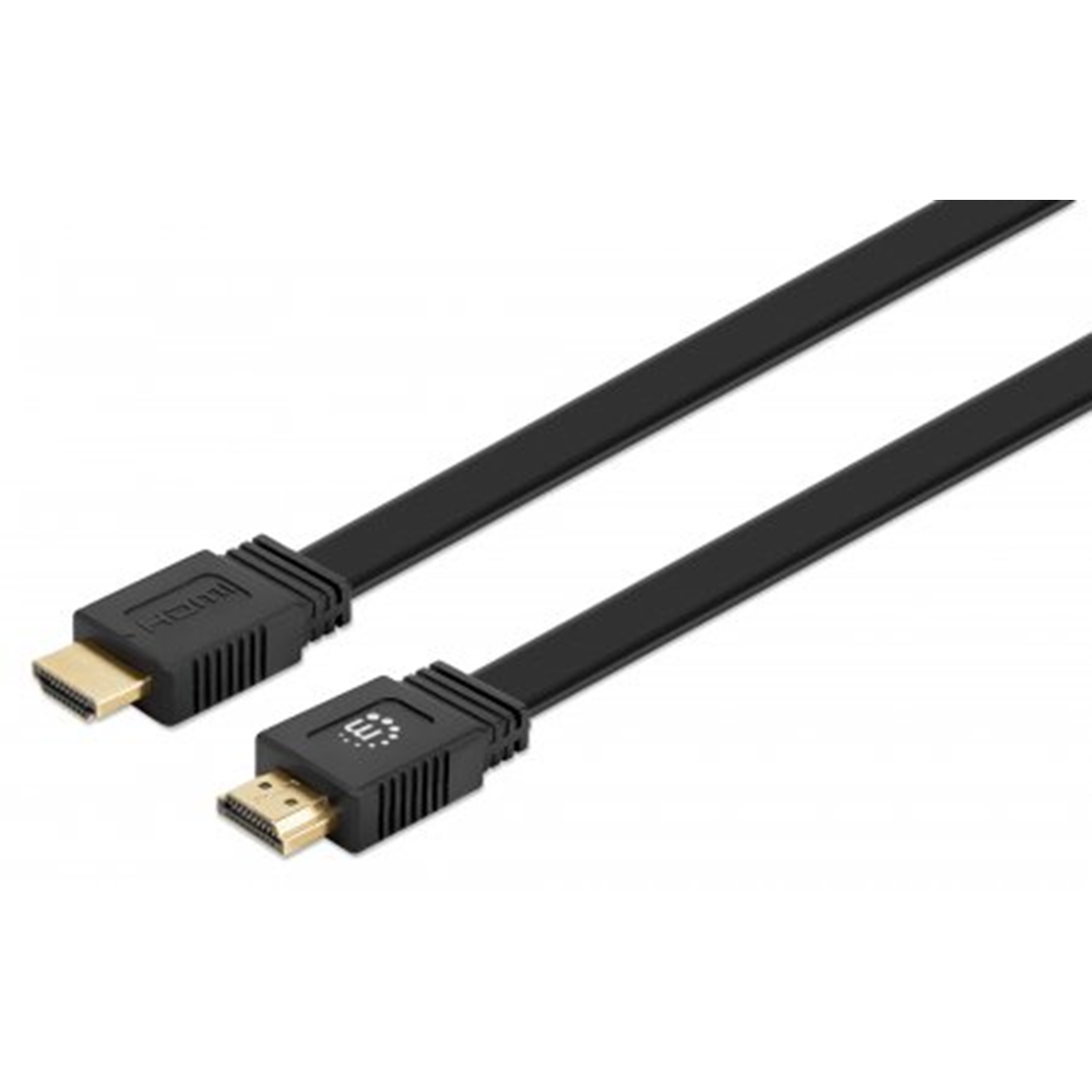 Flat High Speed HDMI Cable with Ethernet Black, 15 (L) x 0.013 (W) x 0.003 (H) [m]