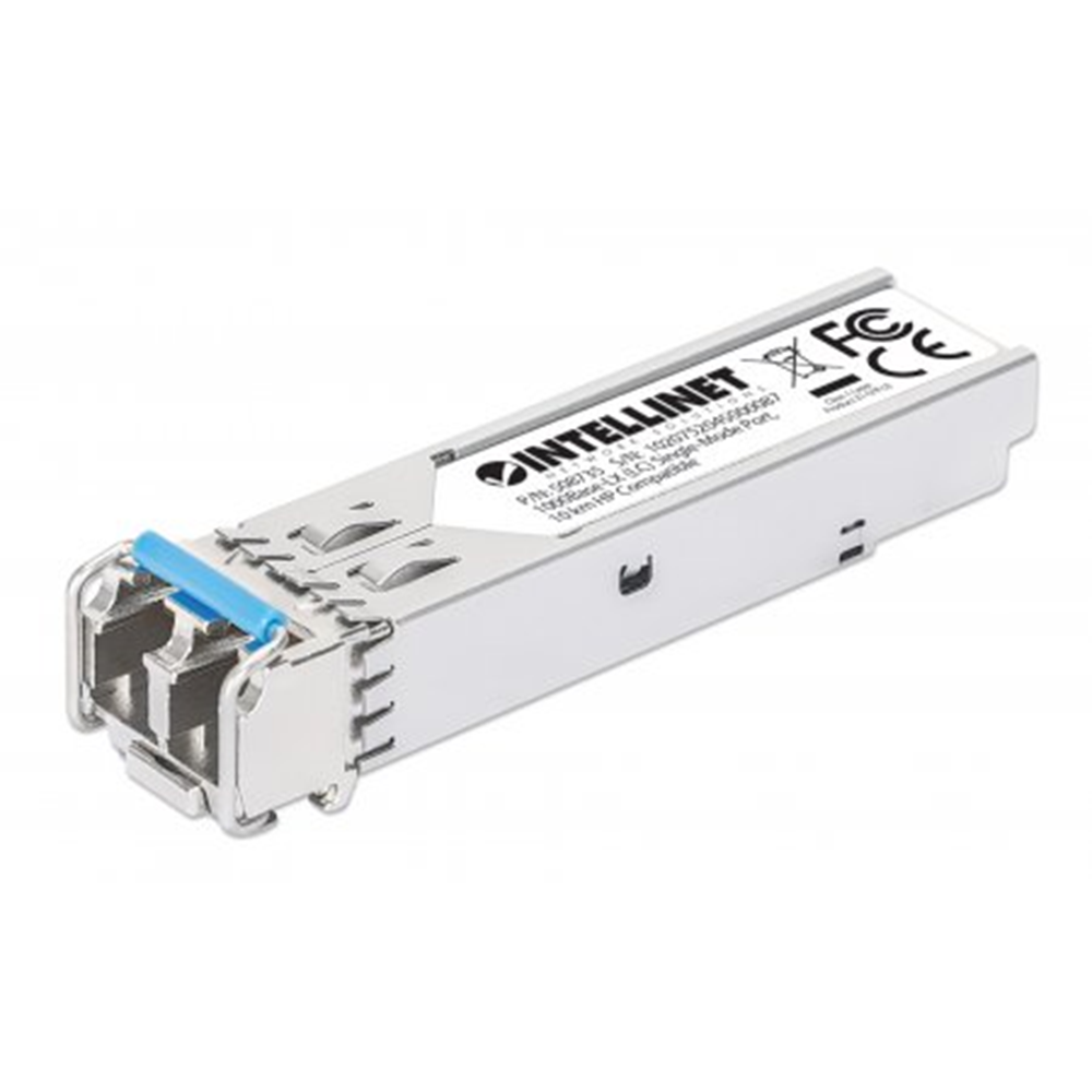 Gigabit Fiber SFP Optical Transceiver Module, 1000Base-LX (LC) Single-Mode Port, 10 km (6.2 mi.), HPE-compatible, Silver
