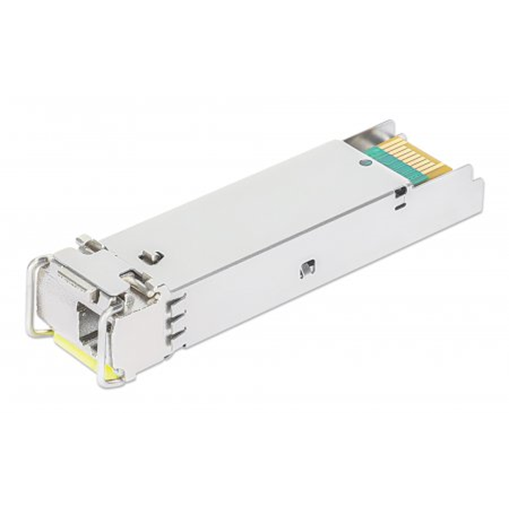 Gigabit Fiber WDM Bi-Directional SFP Optical Transceiver Module, 1000Base-BX-D (LC) Single-Mode Port, 120 km (75 mi.), BiDi WDM (RX1490/TX1550), MSA-c