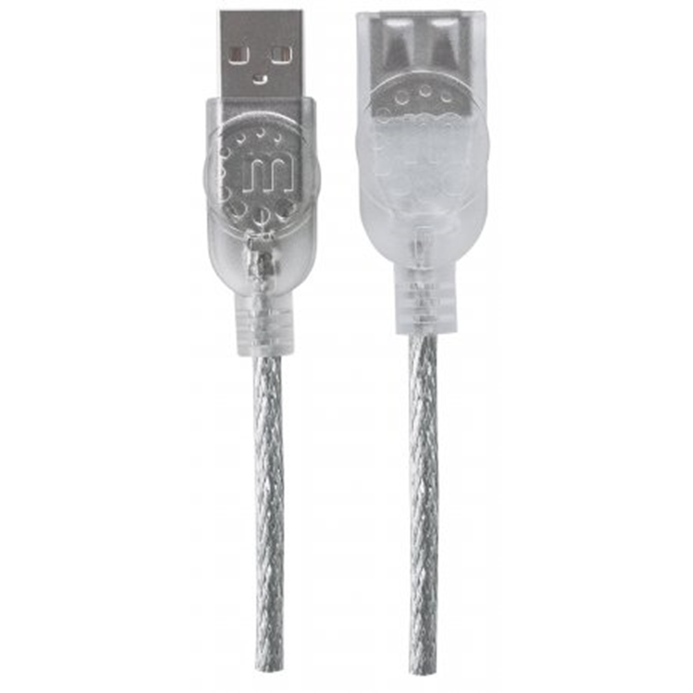 Hi-Speed USB Extension Cable Translucent Silver, 1.8 m