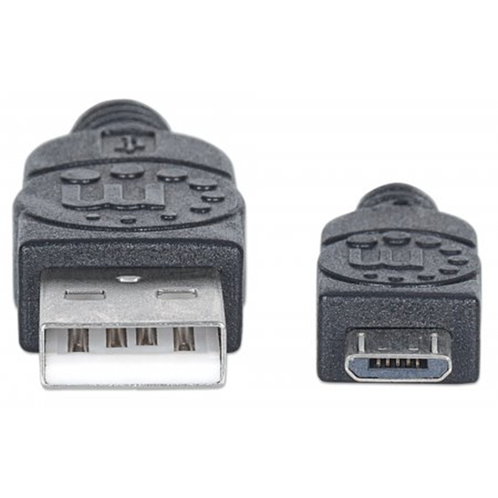 Hi-Speed USB Micro-B Device Cable Black, 18 (L) x 0.015 (W) x 0.0077 (H) [m]