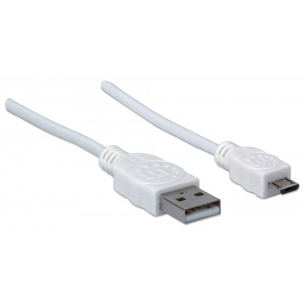 Hi-Speed USB Micro-B Device Cable White, 1.8 m