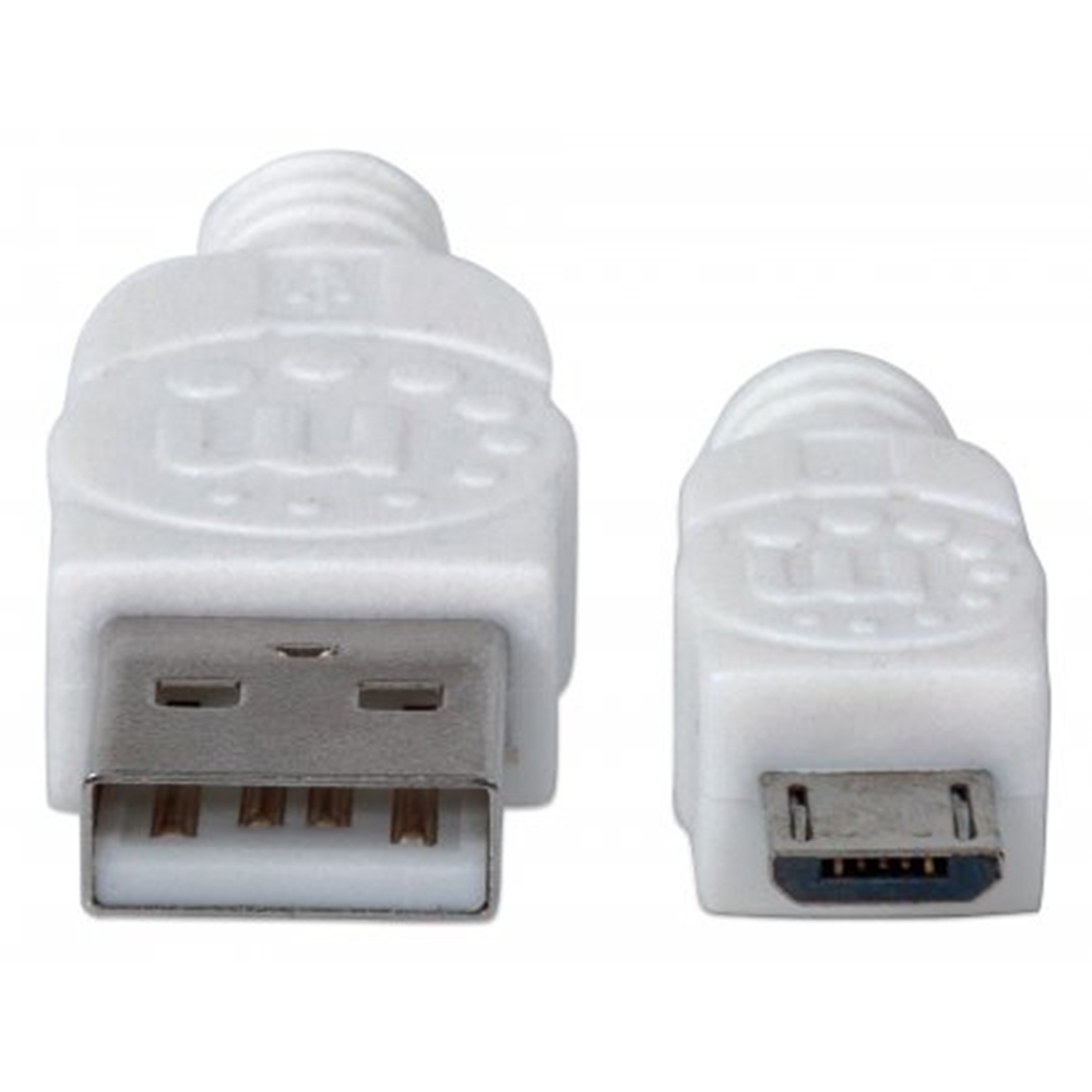 Hi-Speed USB Micro-B Device Cable White, 1.8 m
