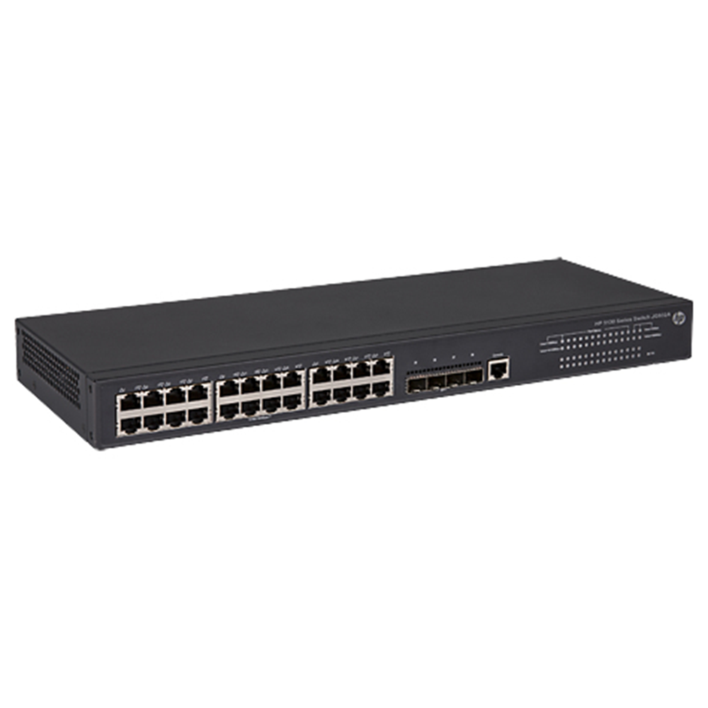 HPE FlexNetwork 5130 24G 4SFP+ EI - Managed - L3 - Gigabit Ethernet (10/100/1000) - Full duplex - Rack mounting - 1U (JG932A)