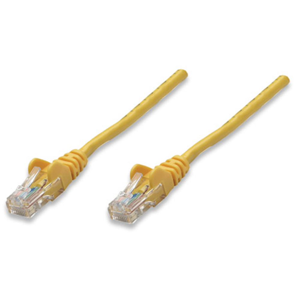 Network Cable, Cat5e, UTP Yellow, 1,0 m