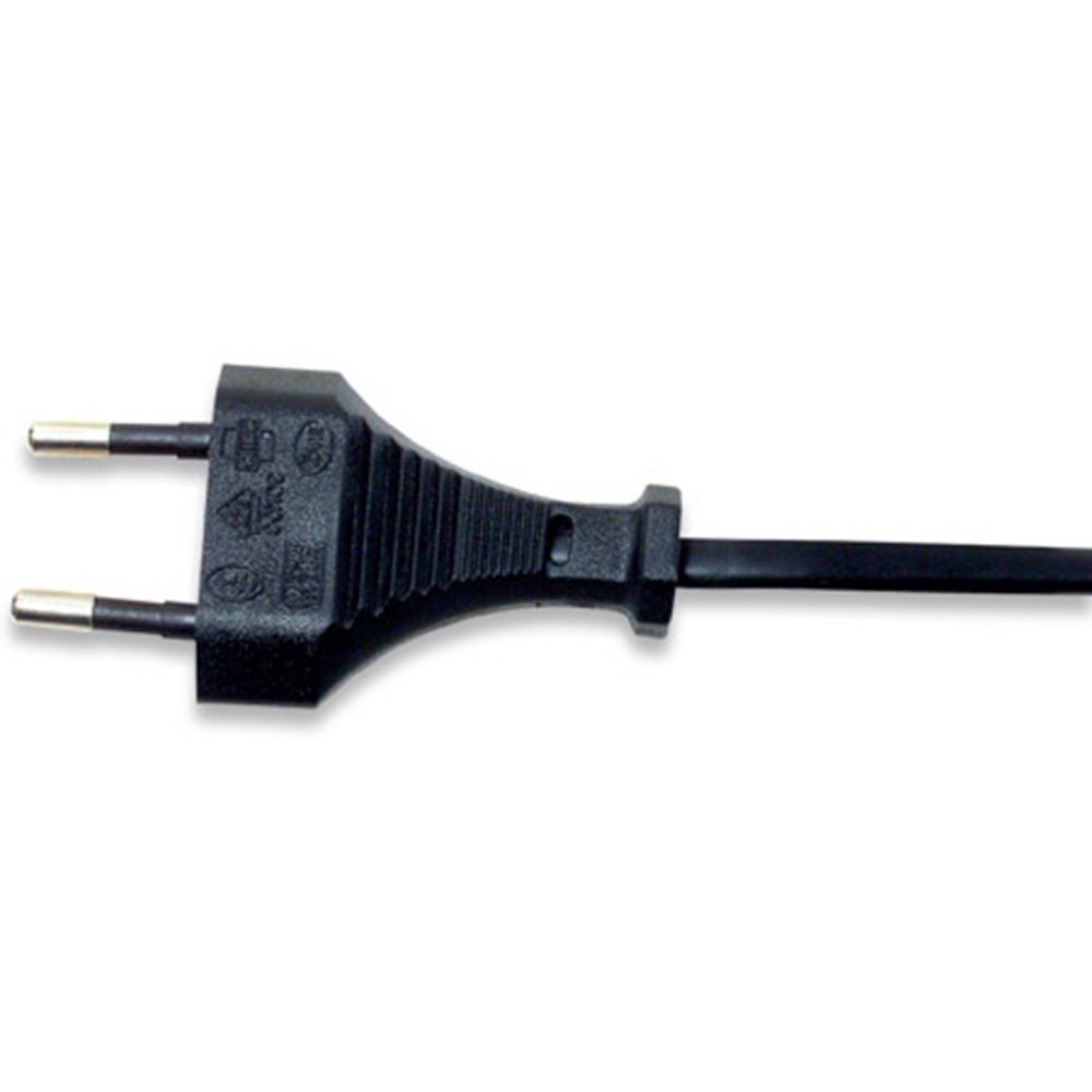 Power Cable, CEE 7/16 Male to C7 Female ("Euro 8"), 1.8 m (6 ft.), Black
