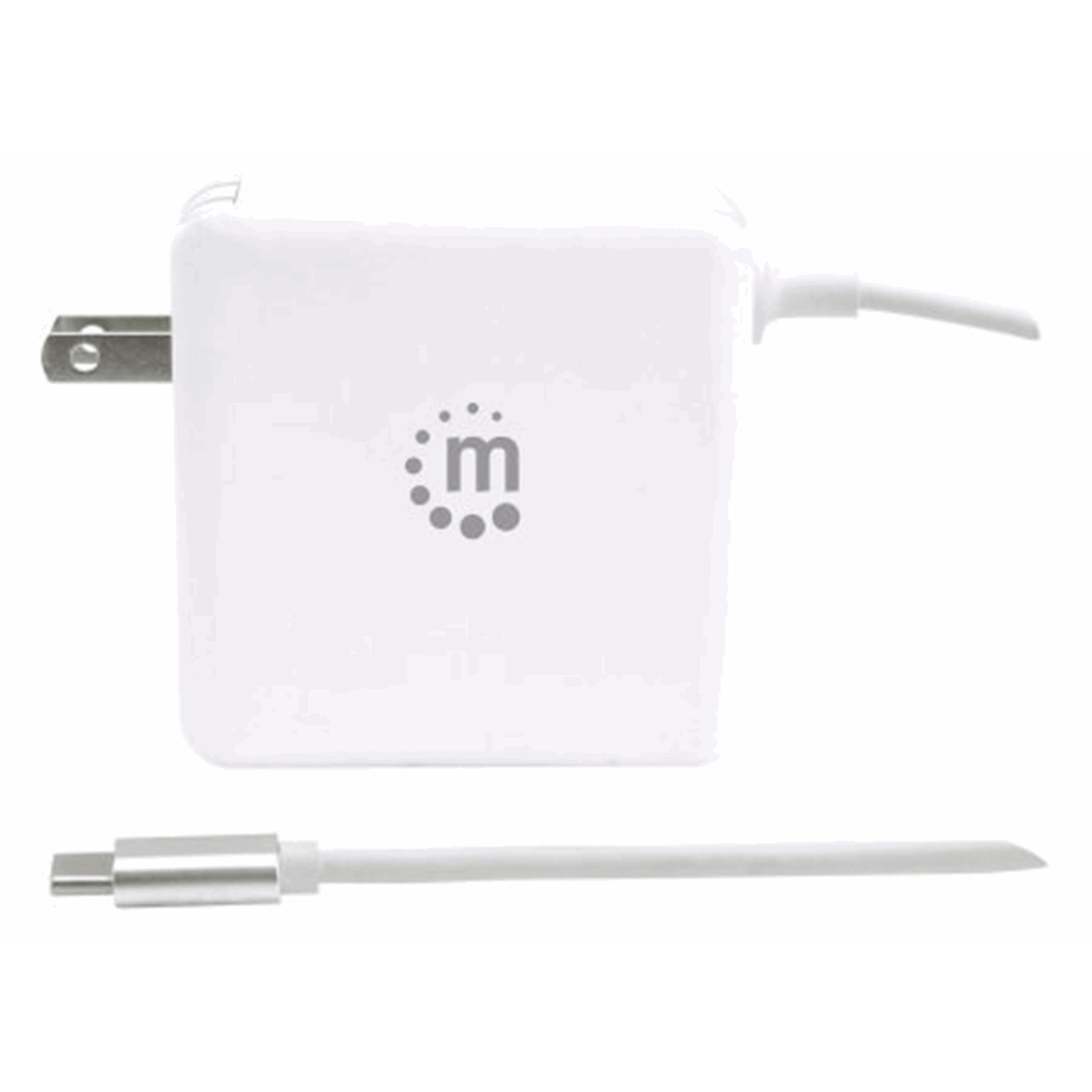 Power Delivery Wall Charger with Built-in USB-C Cable - 60 W White