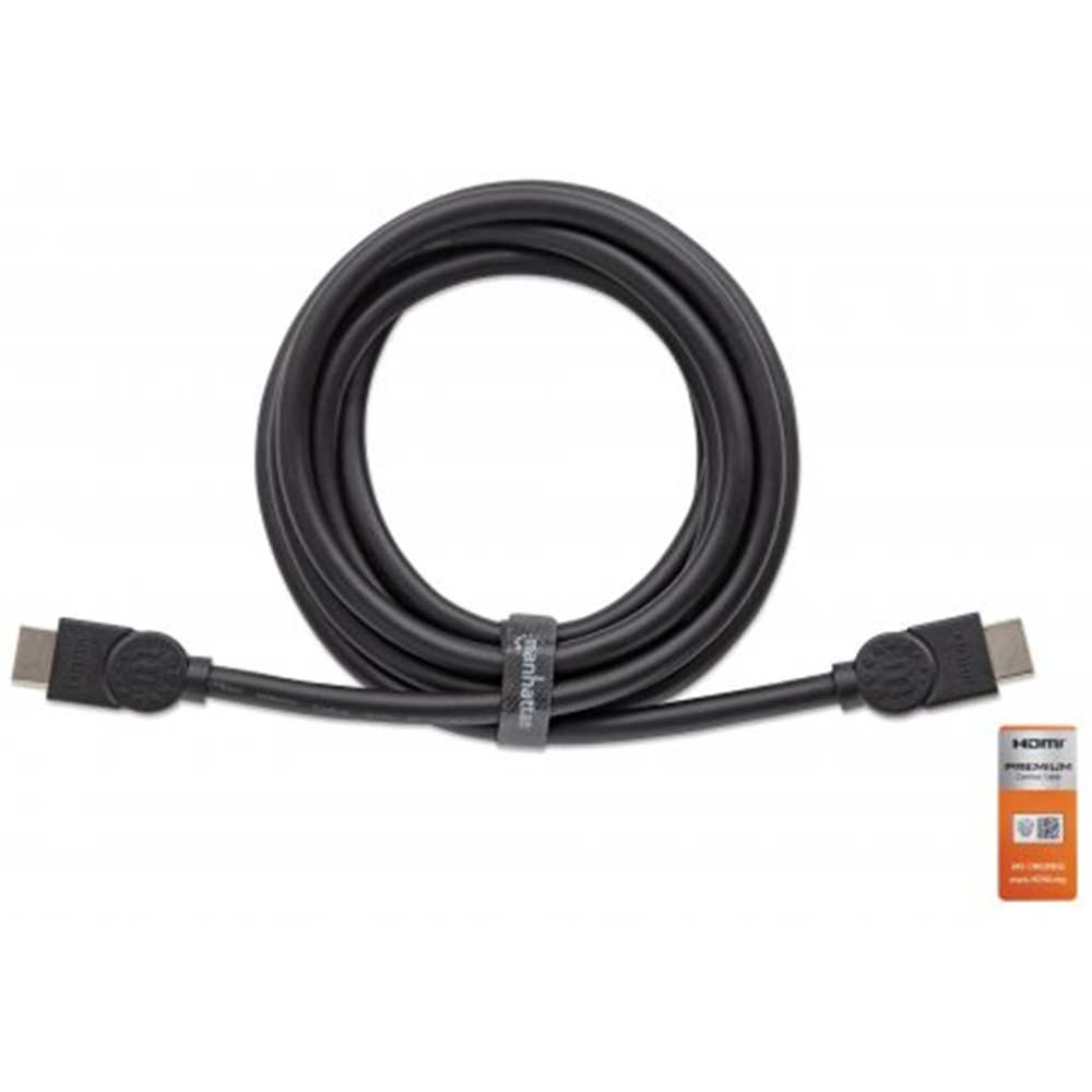 Certified Premium High Speed HDMI Cable with Ethernet Black, 5000 (L) x 20 (W) x 10 (H) [mm]
