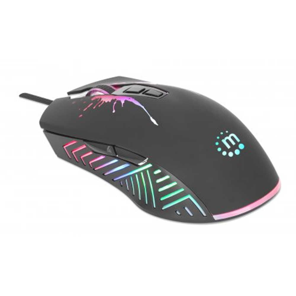 RGB LED Wired Optical USB Gaming Mouse Black, 128 (L) x 72 (W) x 40 (H) [mm]
