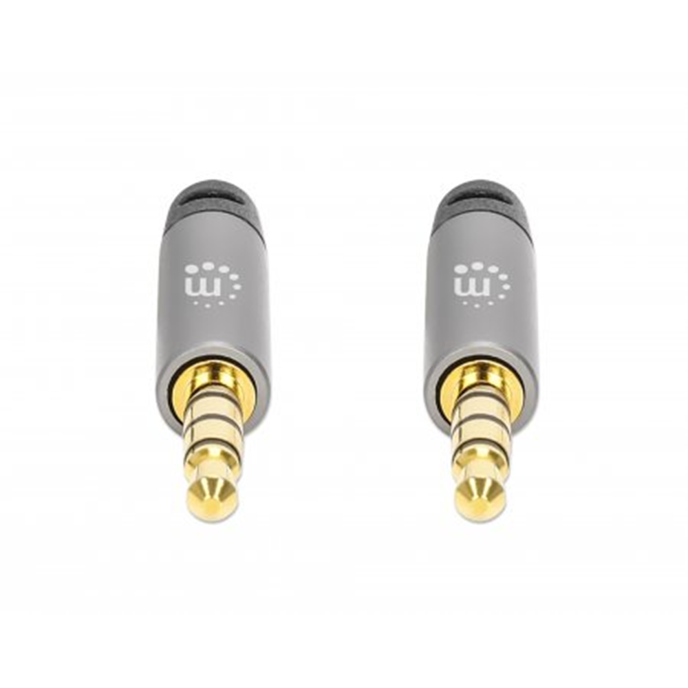 Stereo Audio Aux Cable Black/Silver, 1 (L) x 0.007 (W) x 0.007 (H) [m]