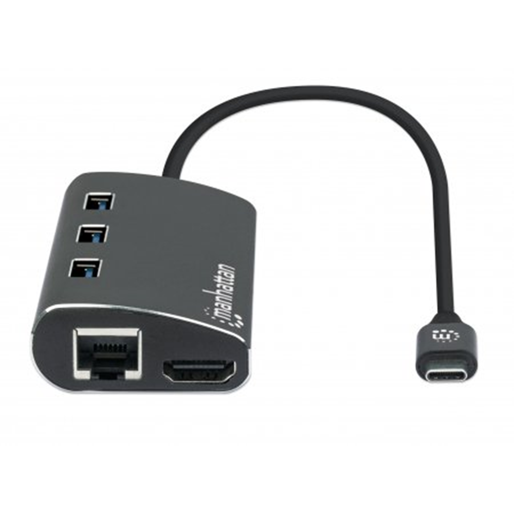 SuperSpeed USB-C Multiport Adapter Black, 105 (L) x 45 (W) x 18 (H) [mm]